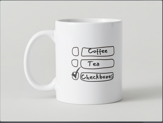 Coffee, Tea or Checkboxes (Mug)