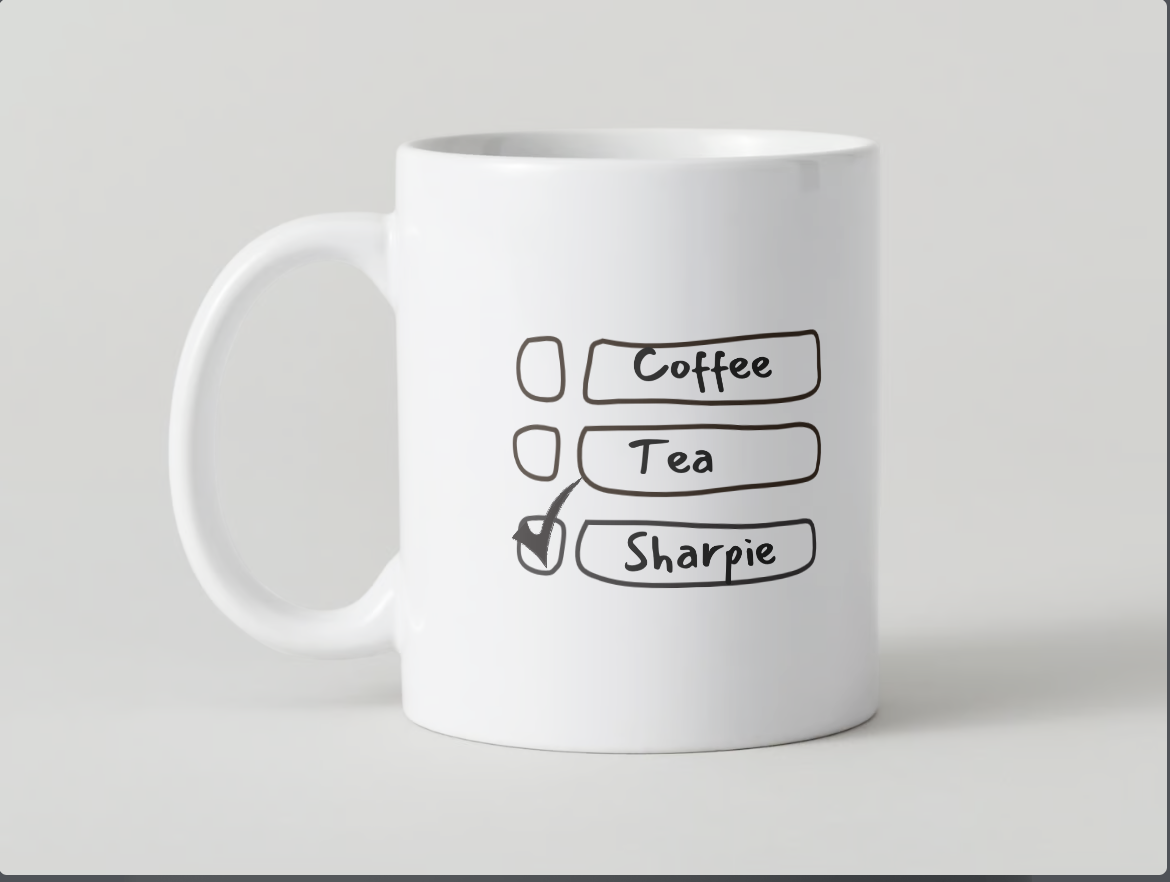 Coffee, Tea or Sharpie (Mug)